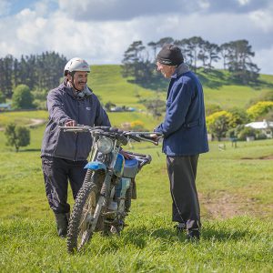 Ag Challenge student riding a farm quad bike during training