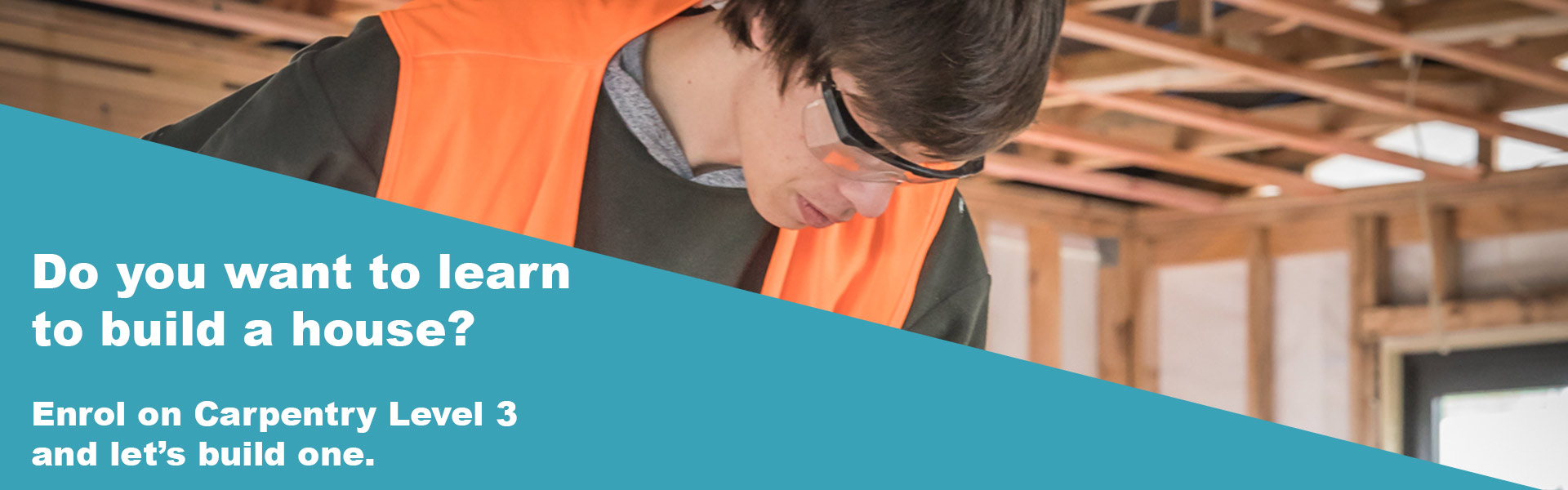 Carpentry students on an Ag Challenge construction training site